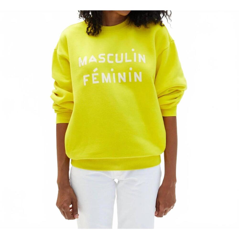 Masculin Féminin Yellow Sweatshirt